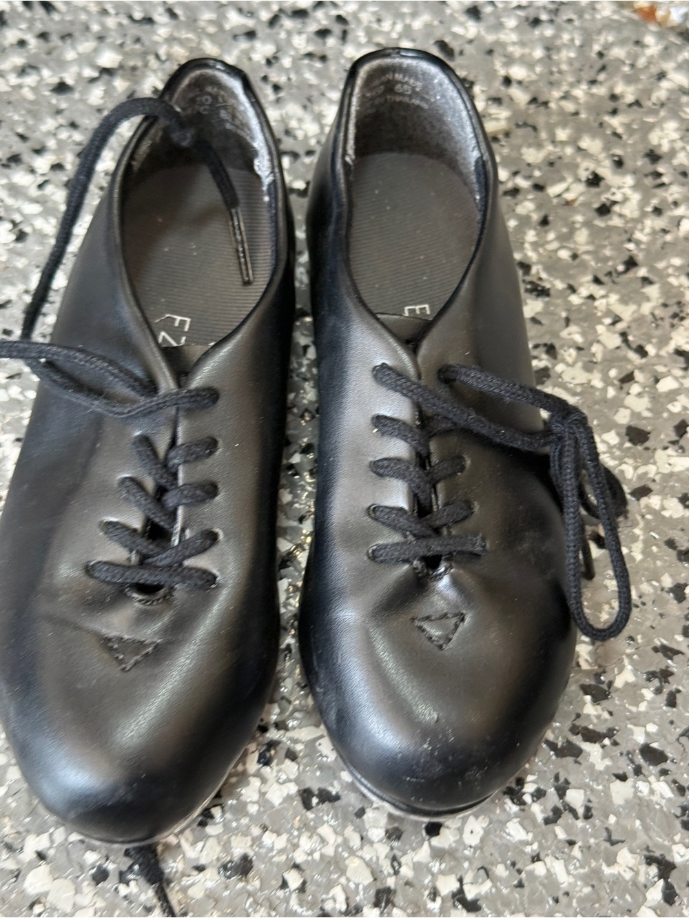 Capezio Black Kids Lace-Up Tap Shoes - Classic Practice Pair
